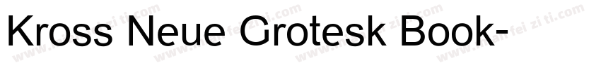 Kross Neue Grotesk Book字体转换